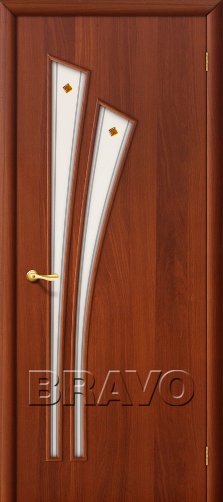 Межкомнатная ламинированная дверь 4Ф итальянский орех