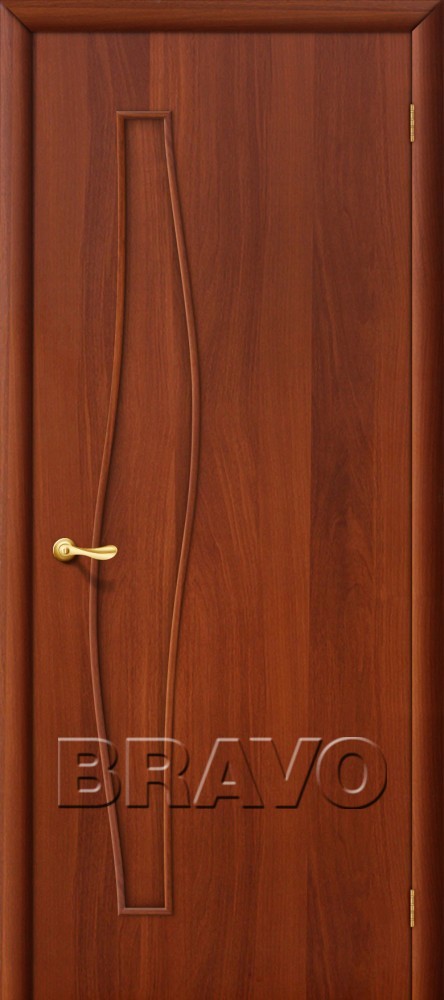 Межкомнатная ламинированная дверь 6Г итальянский орех