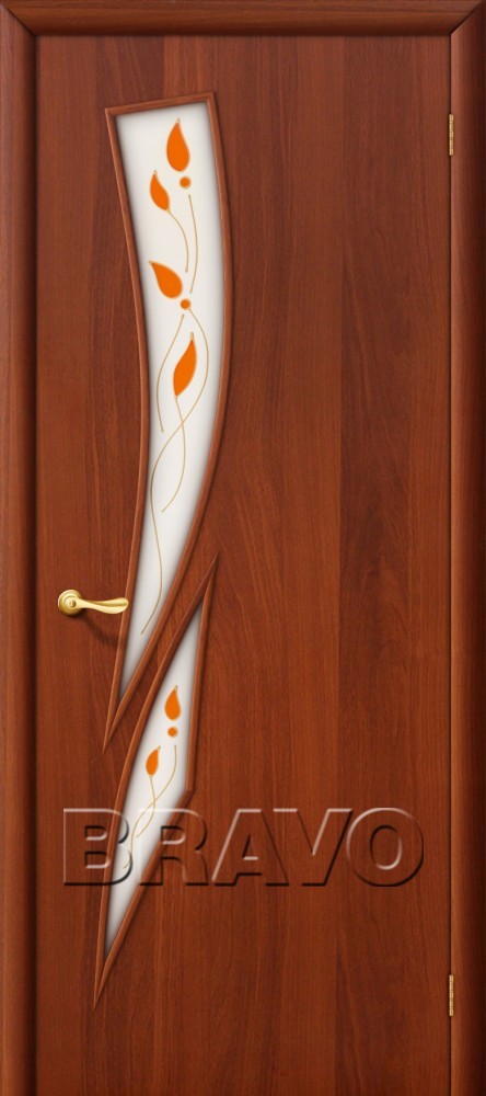 Межкомнатная ламинированная дверь 8П итальянский орех