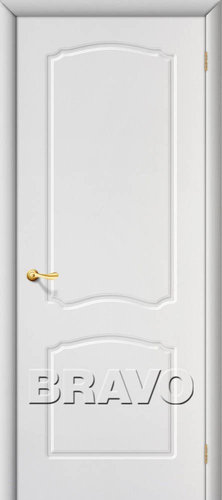 Межкомнатная дверь с ПВХ-пленкой Альфа ПГ, белая