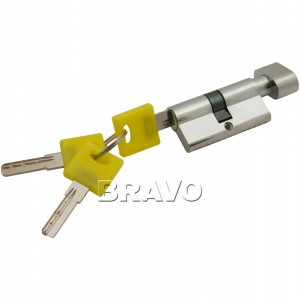 Цилиндр ключ/фиксатор Bravo ZF-60-30/30 C Хром