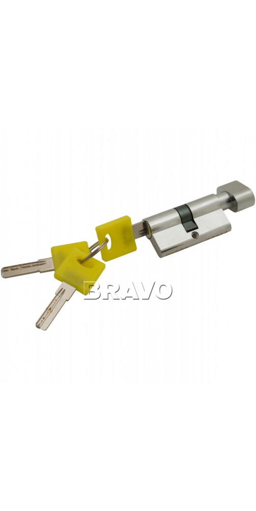 Цилиндр ключ/фиксатор Bravo ZF-60-30/30 C Хром