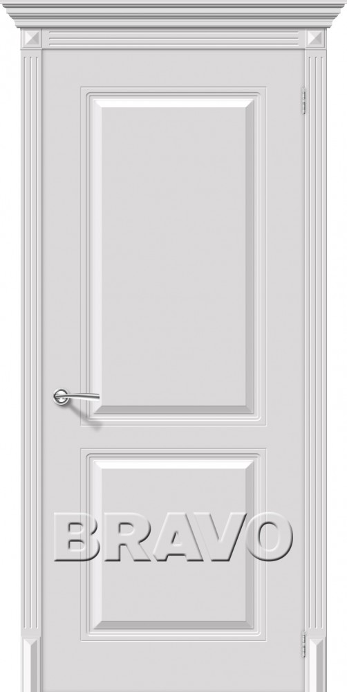 Межкомнатная окрашенная дверь Блюз пг белый